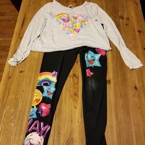 Justice leggings and shirt